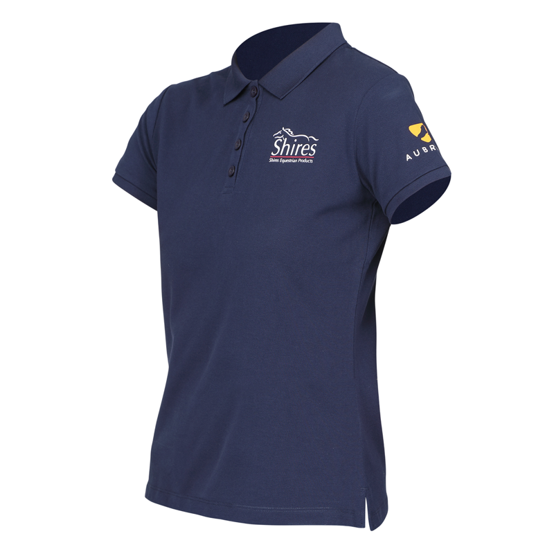 Aubrion Branded Polo Shirt - Ladies - Navy-3